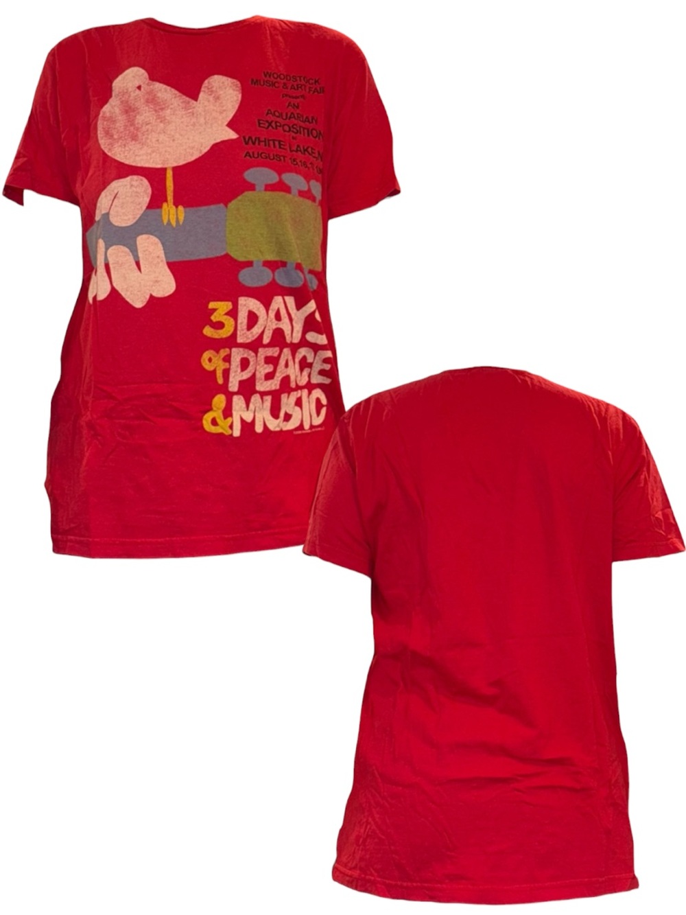 Red Graphic Kids' T‑Shirt - 3 Days of Peace & Music